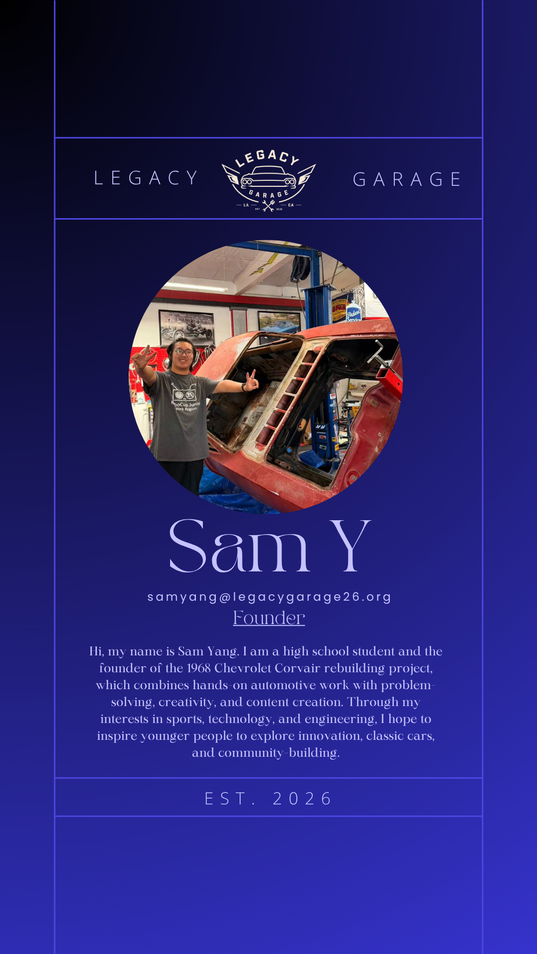 Portrait of Sam Y